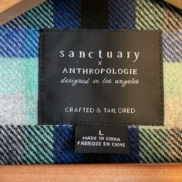 Anthropologie Sanctuary Cora Plaid Shirt Jacket - Picture 4 of 5